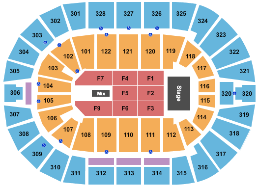 BOK Center Ana Gabriel Seating Chart