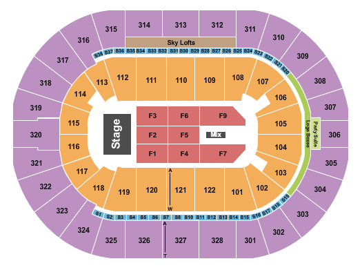 BOK Center Ana Gabriel Seating Chart
